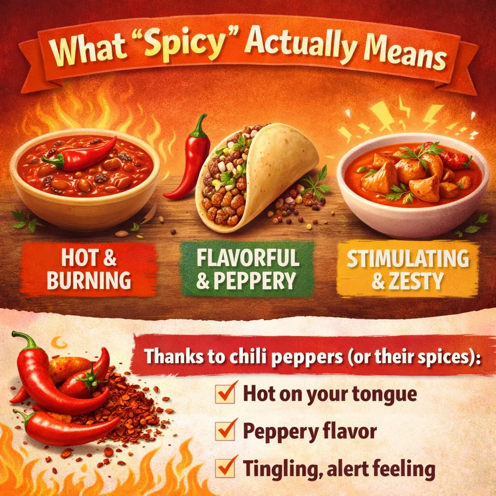 Spicy describes about food