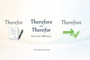 Therefore vs Therefor