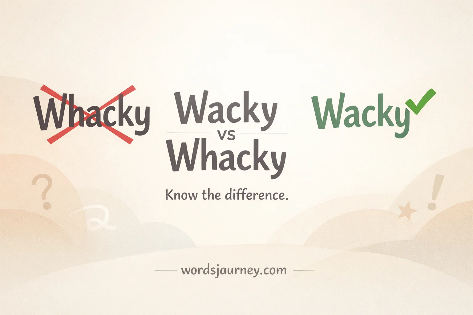 Wacky vs Whacky
