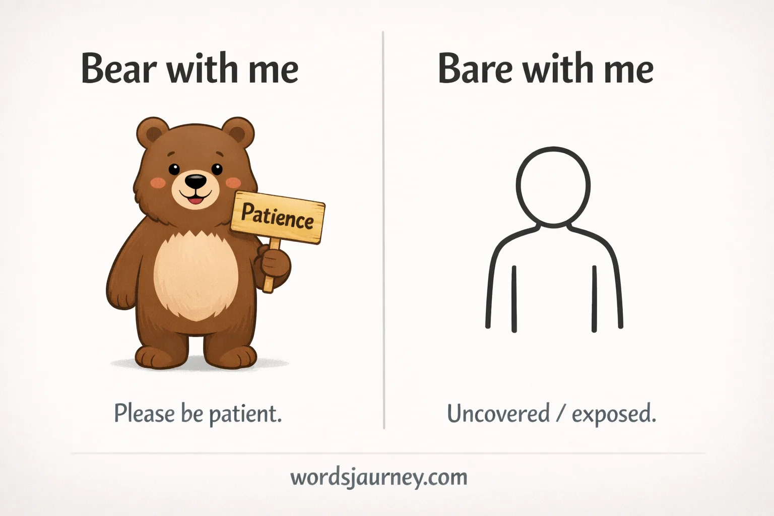 Bear vs Bare With Me