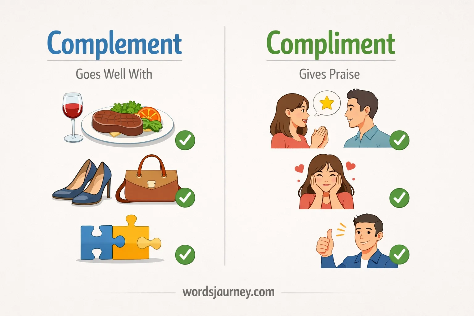 Complement vs Compliment