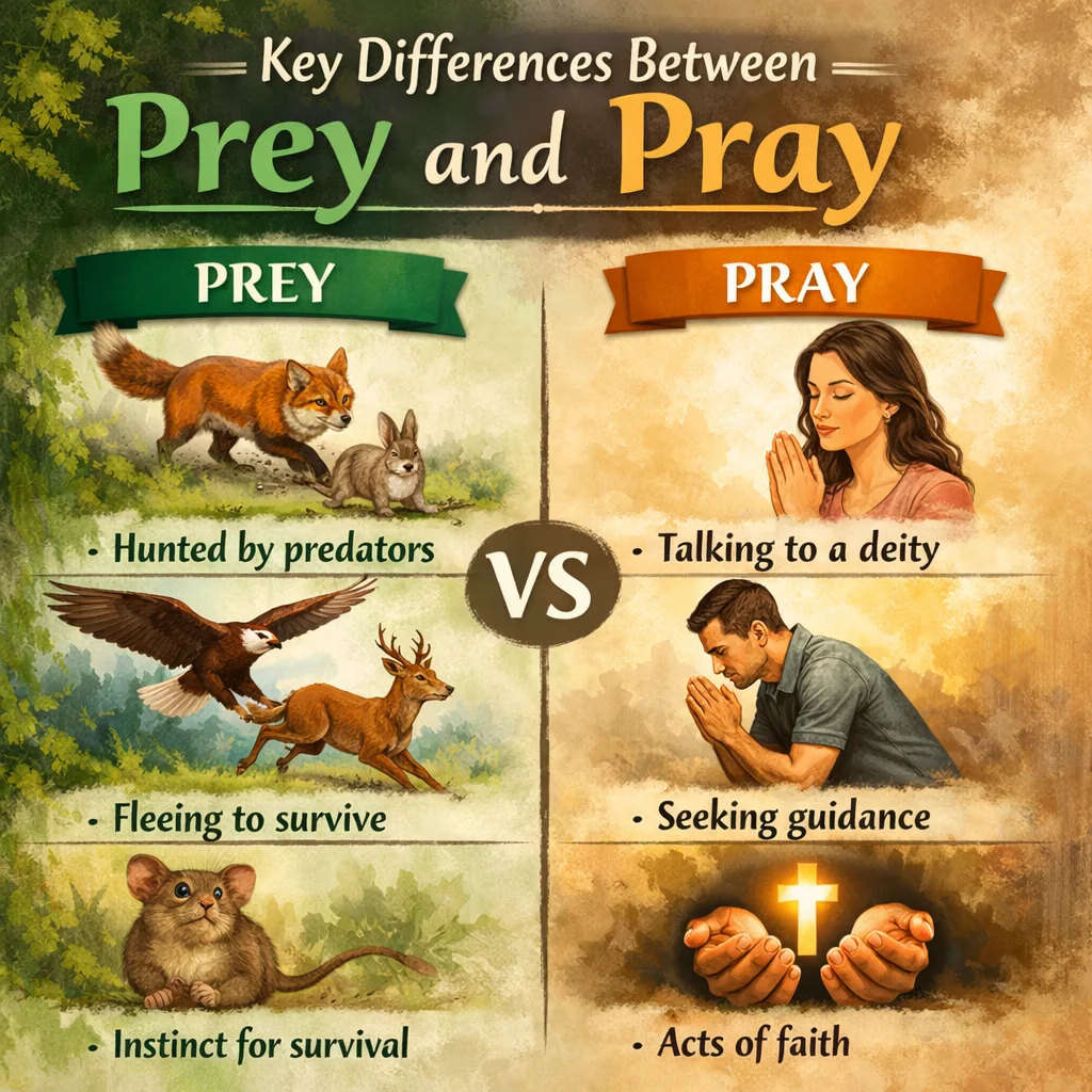 Differences Between Prey and Pray