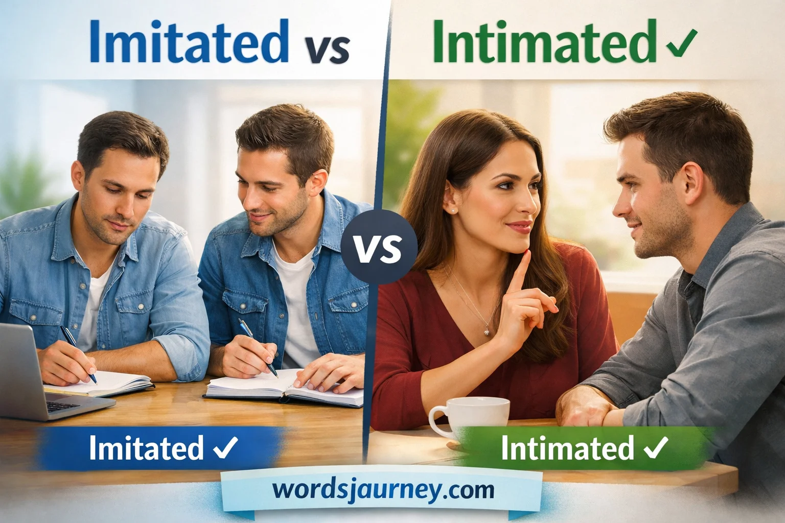 Imitated vs Intimated