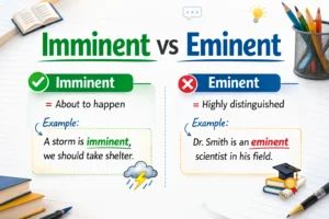Imminent vs Eminent