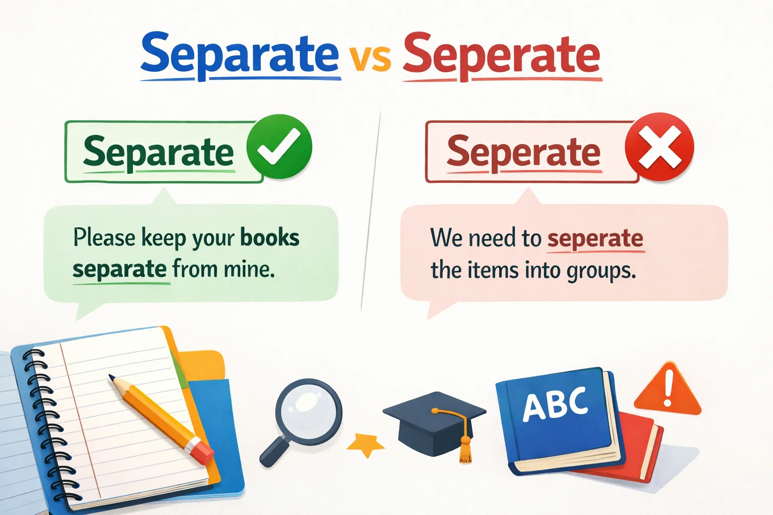 Separate or Seperate