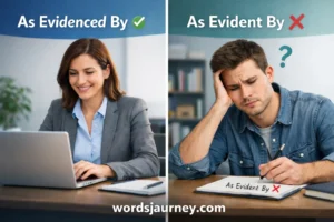 As Evidenced By or As Evident