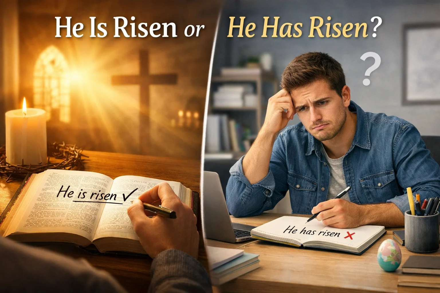He Is Risen or He Has Risen