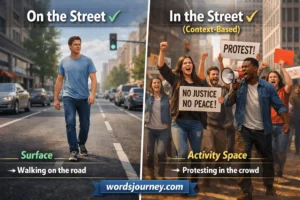 In the Street or On the Street