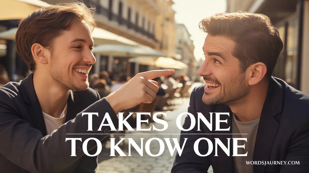Takes One to Know One: Meaning and usage