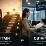 Attain vs Obtain