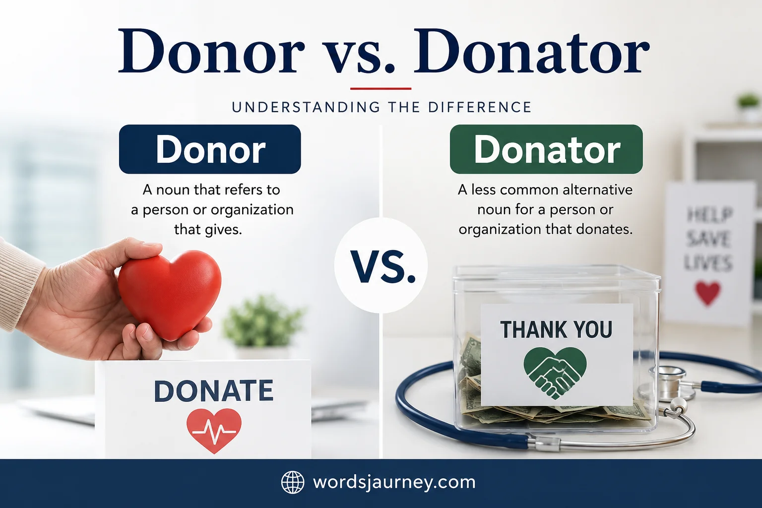 Donor vs. Donator
