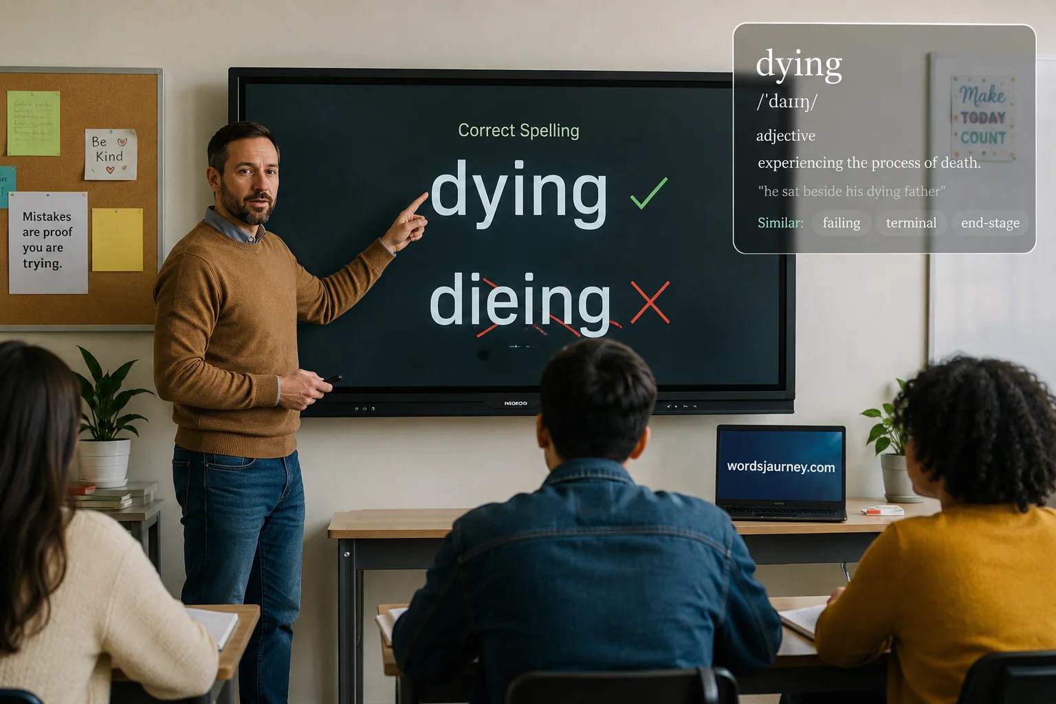 dying vs dieing