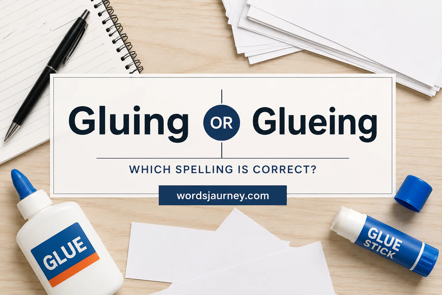 Gluing or Glueing
