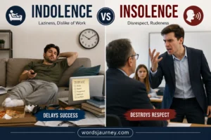Indolence vs Insolence