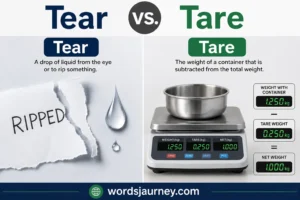 Tear vs Tare