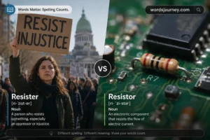 Resister vs Resistor